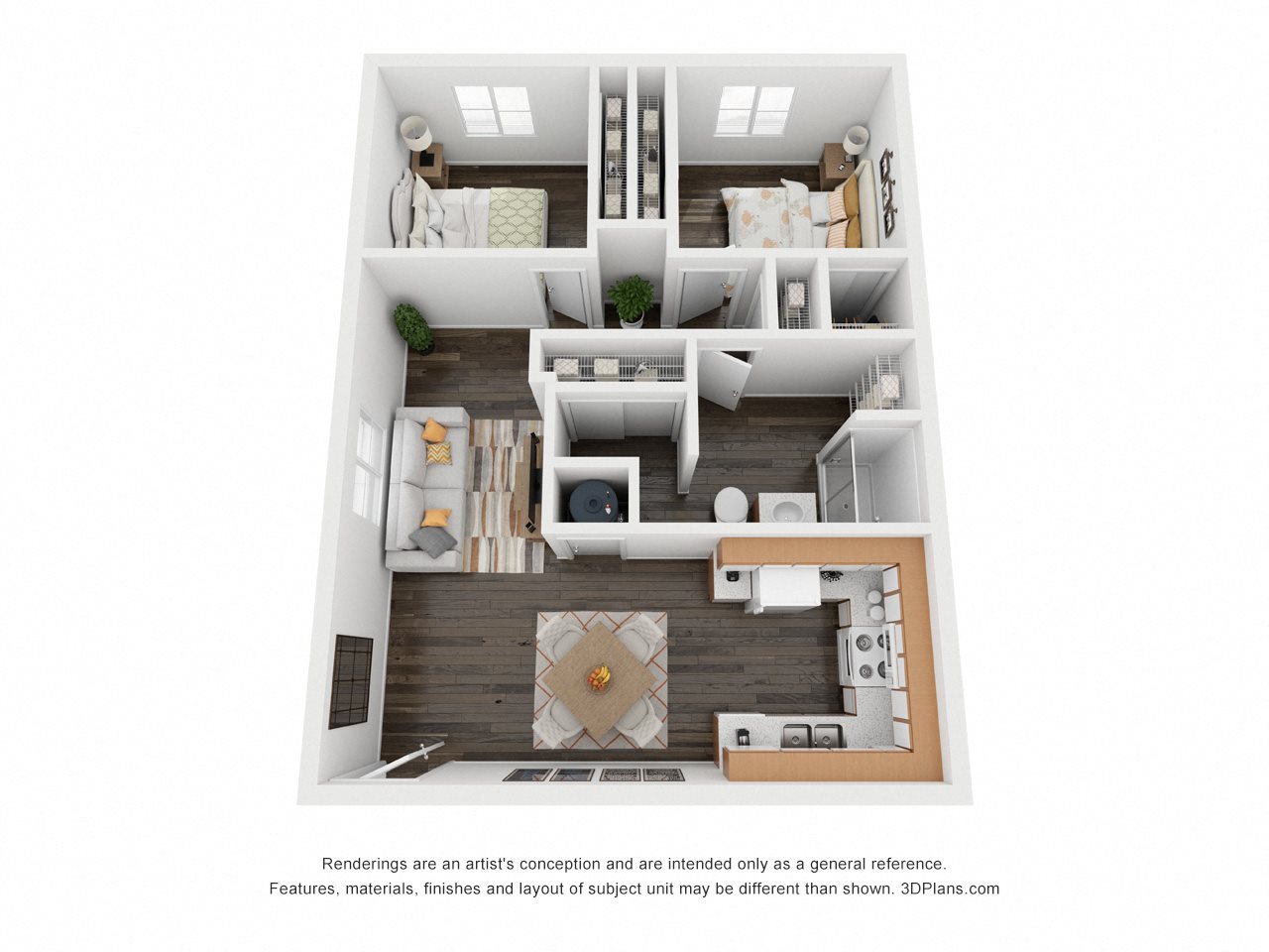 2 bedroom 700 square feet